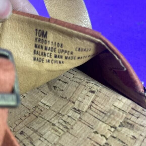 Korks Fraya Orange Cinnamon Nubuck Wedge Clog Sandals Women's Shoe Size 10-NEW - Picture 9 of 9